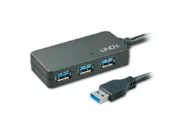 Lindy 43159, USB 3.2 Gen 1 (3.1 Gen 1) Type-A, USB 3.2 Gen 1 (3.1 Gen 1) Type-A, 5000 Mbit/s, Svart, Plast, Rund kabel