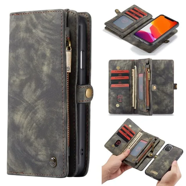 CaseMe iPhone 11 Retro Split läder plånboksfodral