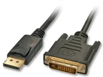 Lindy 41493 videokabel adapter 5 m DVI-D DisplayPort Sort