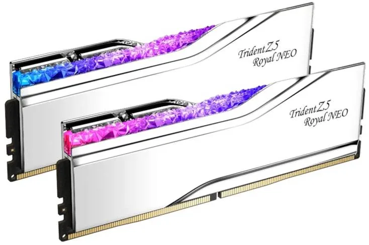 48 GB (2x24GB) DDR5-8400 G.Skill Trident Z5 Royal Neo RGB Silver CL40, AMD EXPO