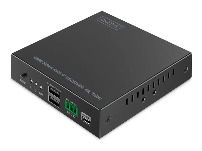 DIGITUS - KVM / ljud / seriell / infraröd förlängare - HDMI, 1GbE, USB - över fiberoptik - USB - upp till 40 km