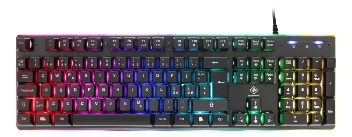 DELTACO GAMING DK220 tangentbord, membranbrytare, nordisk, RGB