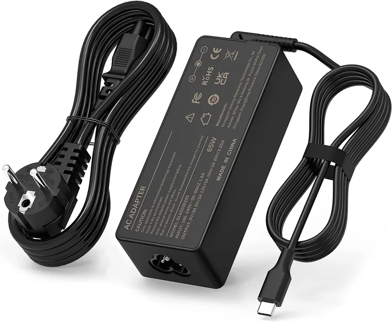 Compatible For Dell Part 470-ADFJ Laptop 65W USB-C Fast GaN Charging Adapter Power Supply