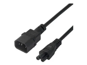 DELTACO Srömadapter, IEC 60320 C14 till IEC 60320 C5, 250V/2,5A, svart