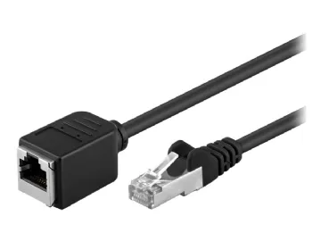 Goobay Patchkabel CAT 5e, SF/UTP, gul, 0,5 m kopparklädd aluminiumtråd (CCA)