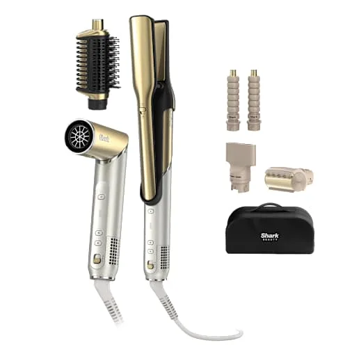 Shark Glam Sleek Straight Waves & Curls multistyler i Guld