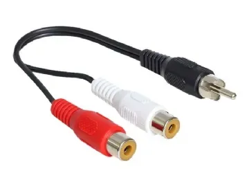 Delock Audio-adapter RCA hane till RCA x 2 hona