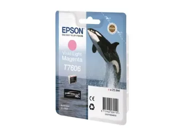 Epson T7606 Späckhuggare levande ljus standardkapacitet magenta bläckpatron 26 ml