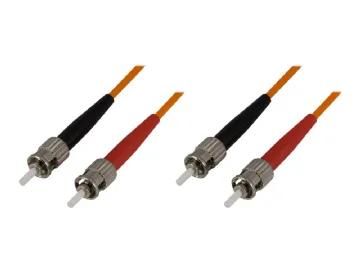 DELTACO - Nätverkskabel - ST-läge (multi-mode) (hane) till ST-läge (multi-mode) (hane) - 5 m