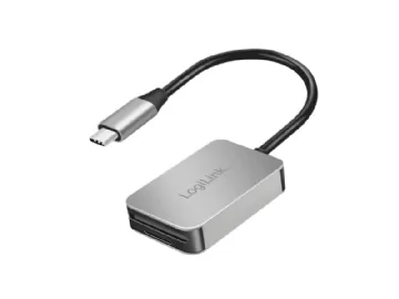LogiLink USB 3.0 dubbel kortläsare USB-C/SD/microSD aluminium (CR0050)