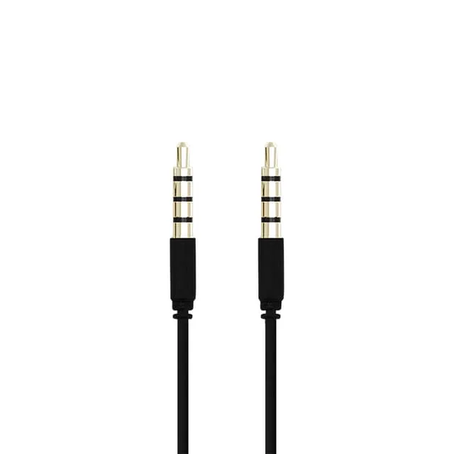 3,5mm Audiokabel 1m Svart
