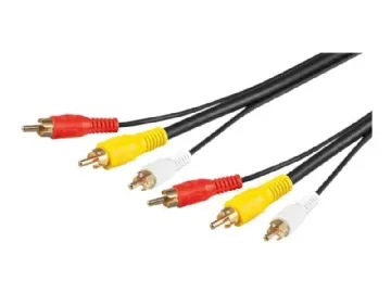 Kabel för komposit ljud-videoanslutning, 3x RCA med RG59-videokabel