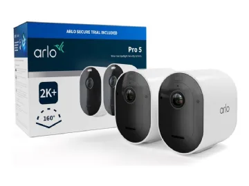 Arlo Pro 5 2K+ Outdoor Security Camera, 2-kamerasats