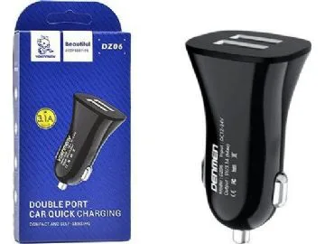 Vega CAR CHARGER 3A BLACK DENMEN 3100mA DUAL FAST CHARGING DZ06 2XUSB 15W