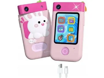 Xrec Digitalkamera 48mp Kamera 1080p För Babyspel Ficklampa Mp3 Väckarklocka Telefon / Bls-i9 / Pink Rabbit
