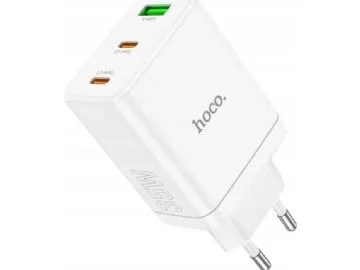 Hoco nätladdare 2 x Typ C + USB A PD QC3.0 3A 35W N33