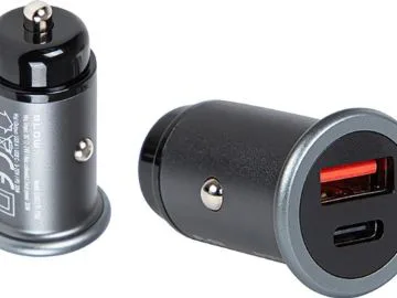 Blåsladdare för bil USB+USB-C-uttag 30W G30C
