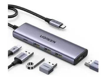 Ugreen - Dockningsstation - för surfplatta, smartmobil, bordsdator, bärbar dator - USB-C - HDMI