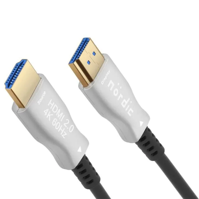 NÖRDIC 10m Aktiv AOC Fiber Optisk HDMI 2.0