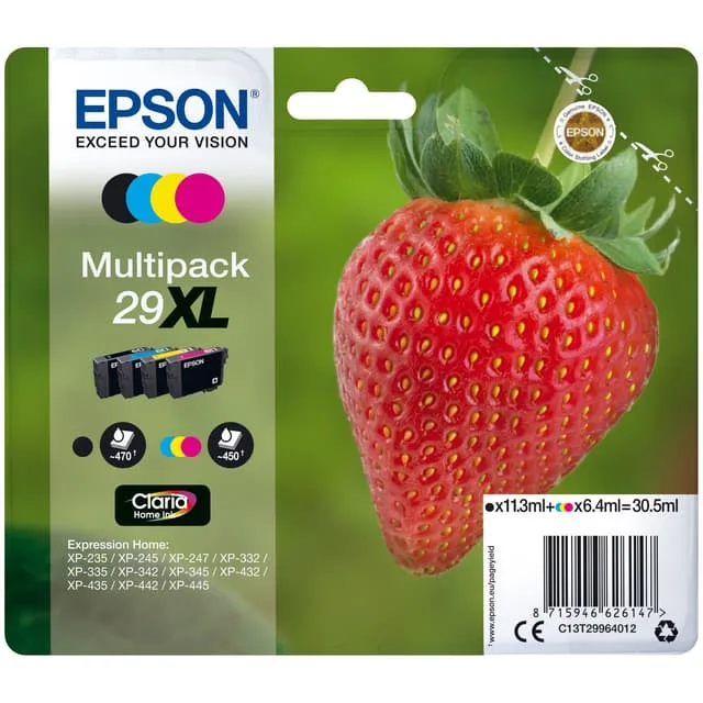 Epson bläckpatron Claria Home 29XL Cyan Magenta Gul Svart