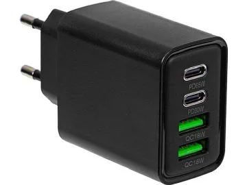 Blow 76-023# nätladdare usbx2 uttag + usb-c qc+pd 65w