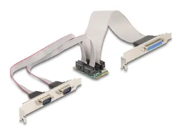 Delock - Parallellt/seriellt kort - PCI Express 1.2 helt minikort låg profil