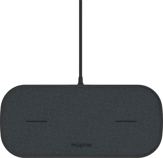 Mophie dubbel trådlös laddplatta (svart)