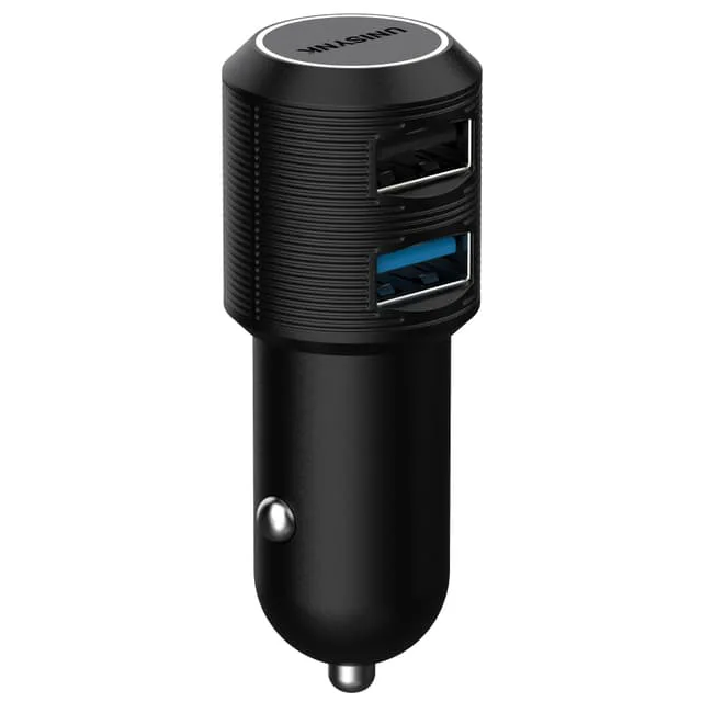 Unisynk dubbel USB billaddare QC3 / 2.4A