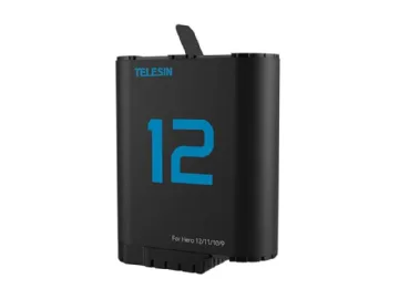 TELESIN lithium battery for GoPro Hero 12/11/10/9 (blue)