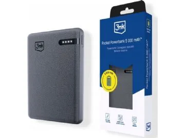 3MK Pocket Powerbank 5000mAh 12W USB-C gray/gray
