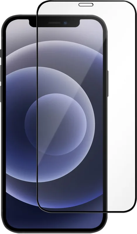 Essentials iPhone 12 mini, Tempererat glas, Svart