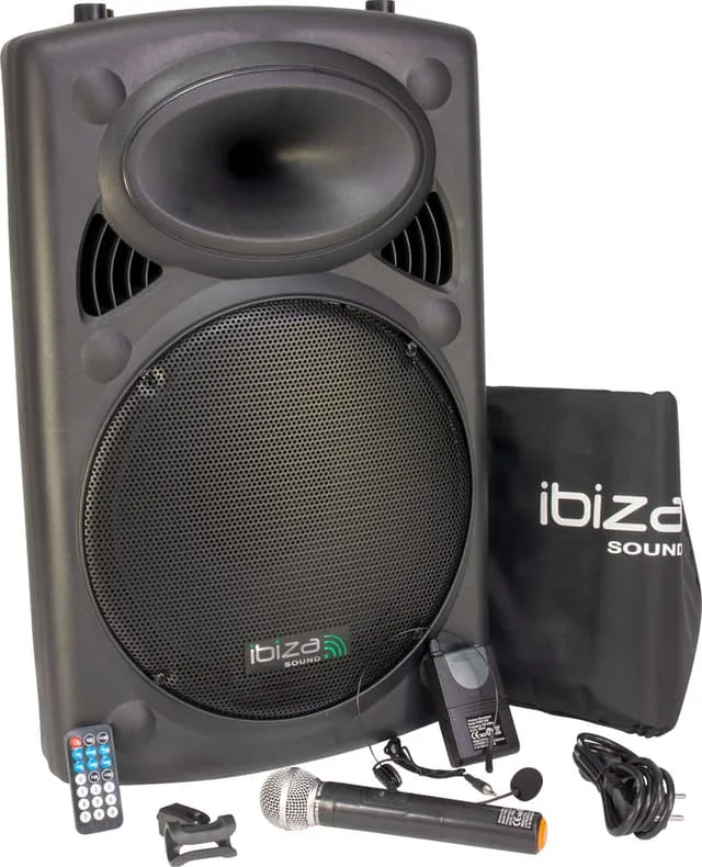 Ibiza Light & Sound Ibiza bärbar högtalare med 15"" bas