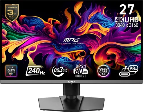 MSI 27" MPG 272URX OLED 4K 240 Hz USB-C