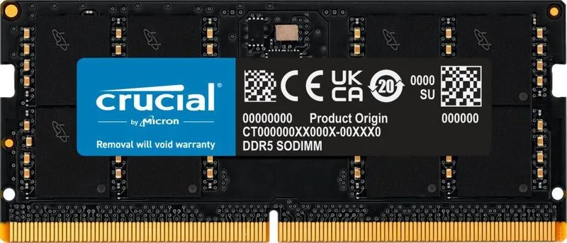 Crucial DDR5 RAM 64GB 5600MHz SODIMM CL46, Memory for Laptop, Mini PC, High Performance RAM