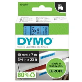 DYMO D1 märktejp standard 19mm, vitt på svart, 7m rulle (45811)