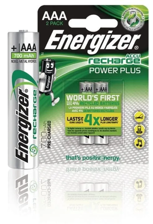 Teknikproffset Energizer Laddningsbara Ni-MH-batteri AAA