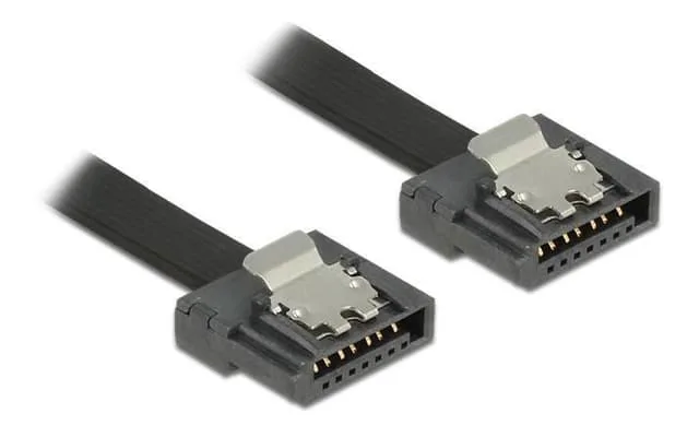 DeLOCK SATA FLEXI kabel, 6Gbps, lås clips, 1m
