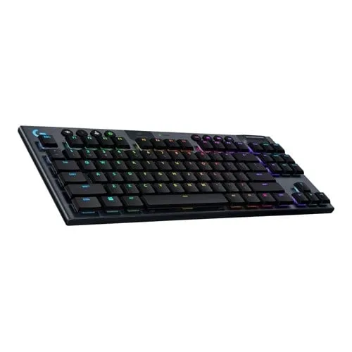 Logitech - G915 TKL Clicky trådlöst, mekaniskt RGB-speltangentbord