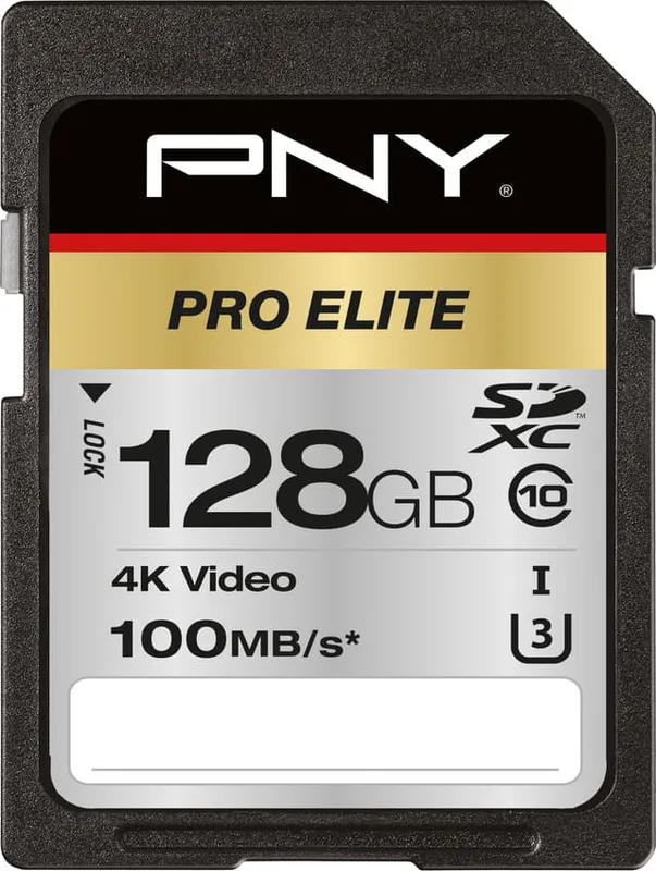 PNY Pro Elite SDXC minneskort 128 GB