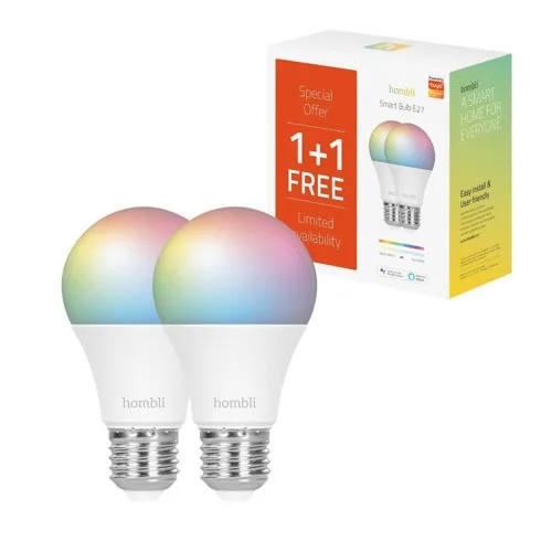 Hombli - E27 Smart Bulb - Color And Tunable White - Promo Pack