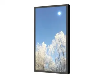 HI-ND EASY - Monteringssats (hölje) - för LCD-panel för digital skyltning - stående - metall - svart, RAL 9005 - skärmstorlek: 65" - väggmonterbar
