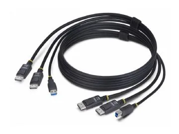 StarTech.com 6ft (1.8m) Dual-DisplayPort and USB 5Gbps KVM Cable