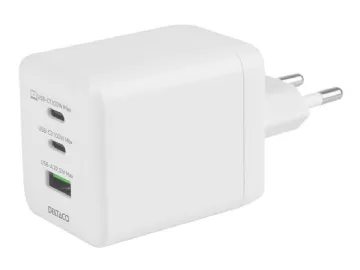 Deltaco USB GaN væglader 100 W