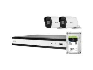 ABUS Komplett set med 2 PoE minirörskameror + inspelare