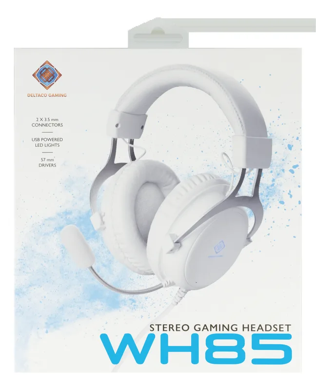 Deltaco GAMING headset, Orange LED, 3,5mm