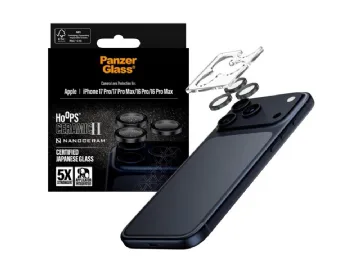PanzerGlass ® Hoops® Ceramic II Kameralinsebeskytter iPhone 17 Pro