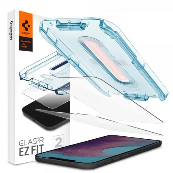 Spigen iPhone 12 Pro Max Skärmskydd GLAS.tR EZ Fit 2-pack