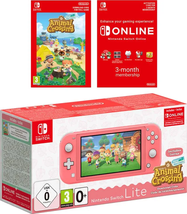 Nintendo Switch Lite Coral inklusive. Animal Crossing