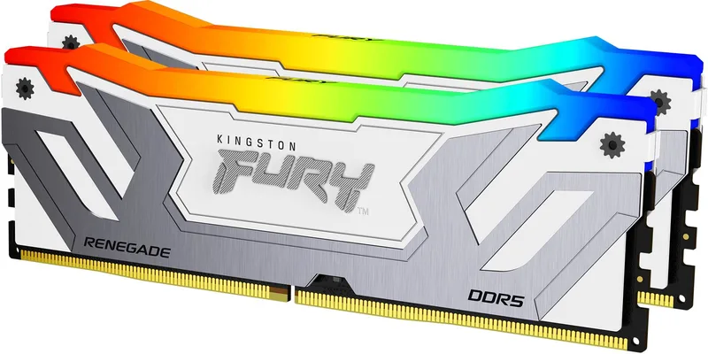 48 GB (2x24GB) DDR5-8400 Kingston CUDIMM FURY Renegade RGB White CL48, XMP