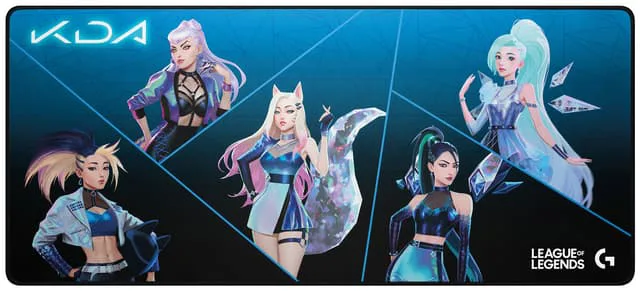Logitech G 840 XL Lol K/DA musmatta för